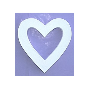 white craft heart Decopatch