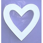 white craft heart Decopatch