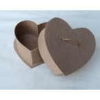 craft heart box with small rope 12cm