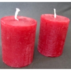 2 bougies rouge deco