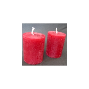 2 bougies rouge deco