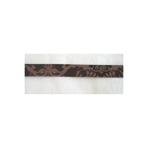 Ruban motif marron 10mm