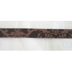 Ruban motif marron 10mm