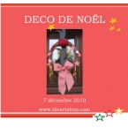 Kit couronne de Noel deco rouge et blanc