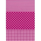Décopatch Carta 486 Decopatch Rosa Bianco