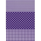 Décopatch Carta 488 Decopatch Viola Bianco