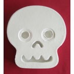 white craft skull Decopatch