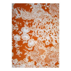 Décopatch papier 438 orange Weiß