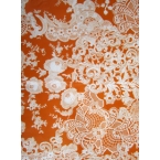 Décopatch papier 438 orange Weiß