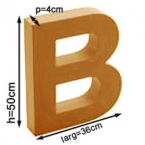 Lettre 3D géante B 50cm
