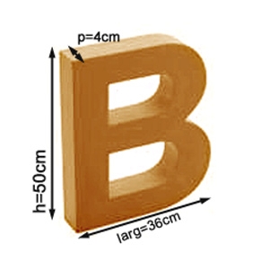 Lettre 3D géante B 50cm