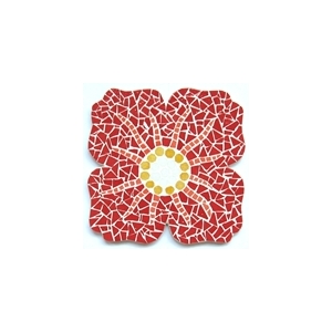 Kit mosaïque fleur rouge