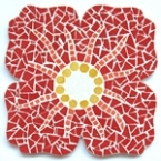 Mosaik-Set rote Blume