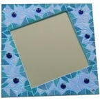 Mosaic Kit Frame mirror and blue perls