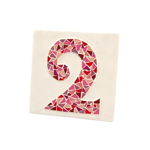 Mosaic Kits Pink Street Number