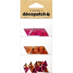 Cabochons Triangle Rose orange