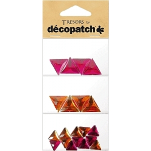 Cabochons Decopatch Triangle Rose orange