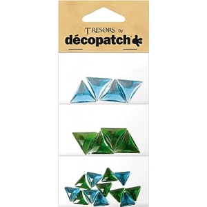 Cabochons Decopatch Triangle turquoise jade