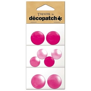 Cabochon rond Rose