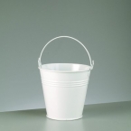 Seau en zinc blanc