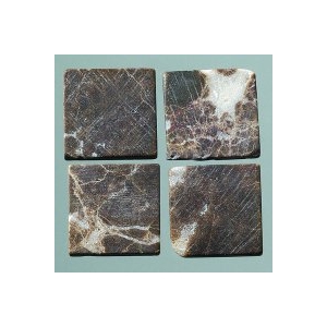 Mosaique romaine 20x20mm Brun marbré blanc