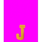 Lettre 3D J en carton 4cm