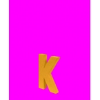Lettre 3D K en carton 4cm