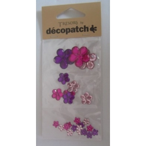 Cabochons Decopatch  Fleurs Rose