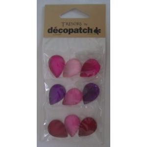 Cabochons Goutte Rose