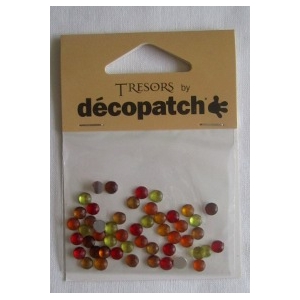 Cabochons Decopatch mini rond ambre