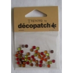 Cabochons Decopatch mini rond ambre