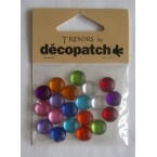 Cabochons Decopatch mini ronds multicolores