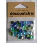 Cabochons mini goutte turquoise