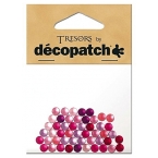 Cabochons Decopatch mini ronds rose