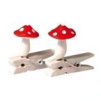 Pince de Noel Champignons X 6