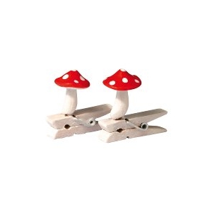 Pince de Noel Champignons X 6