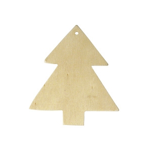 Lot de 2 sapins bois pour suspension Noel