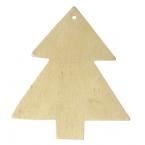 Lot de 2 sapins bois pour suspension Noel