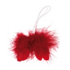 Ailes d'anges en plumes rouge 5cm