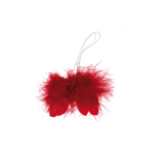 Ailes d'anges en plumes rouge 5cm