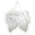 Ailes d'anges en plumes blanc 10cm