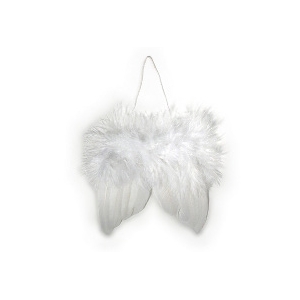 Ailes d'anges en plumes blanc 10cm