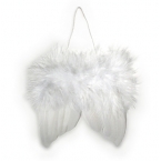 Ailes d'anges en plumes blanc 10cm