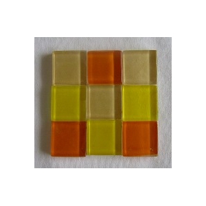 mosaique verre baccara ambre 20x20mm