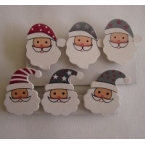 lot de 6 pinces deco santa clos