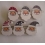 lot de 6 pinces deco santa clos
