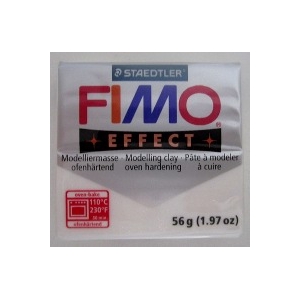 Pate Fimo effects glitter blanc