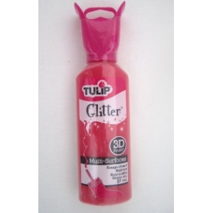 Tulip 3D-Glitter rouge chaud