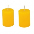 Lot de 2 bougies jaune