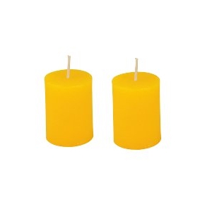 Lot de 2 bougies jaune